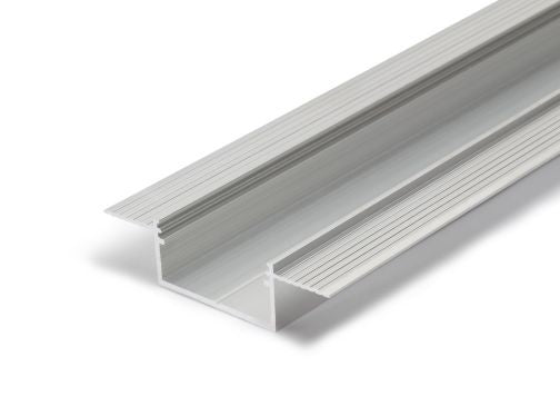 Profil LED încastrat  aluminiu neanodizat, lungime 2m